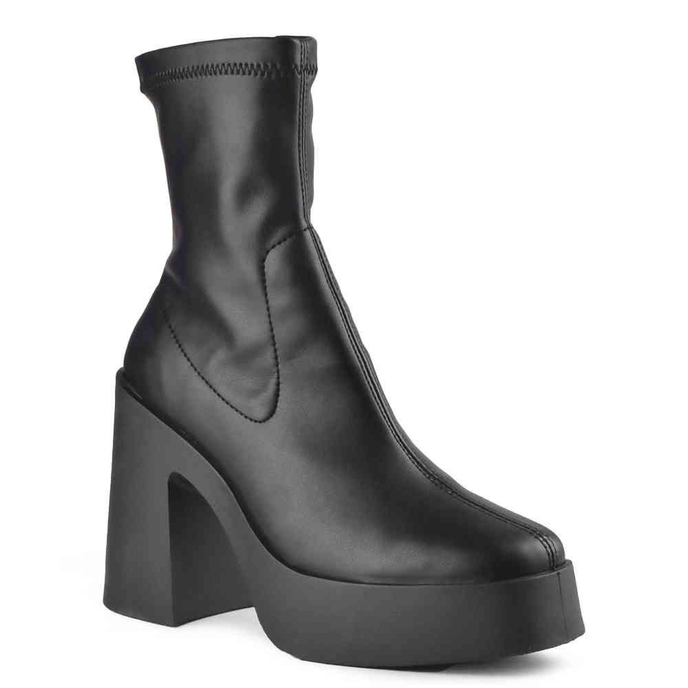 Altercore - Victoria Bottes de plate-forme - Noir